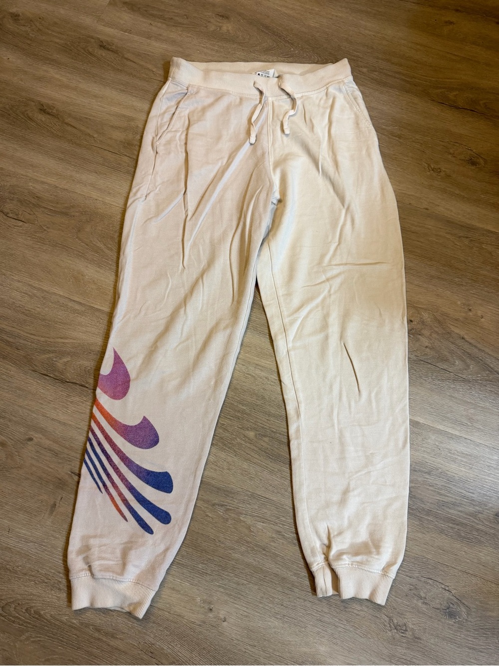 Nike Yoga Luxe A.I.R Robbie Simon Rainbow Graphic Joggers Size Small